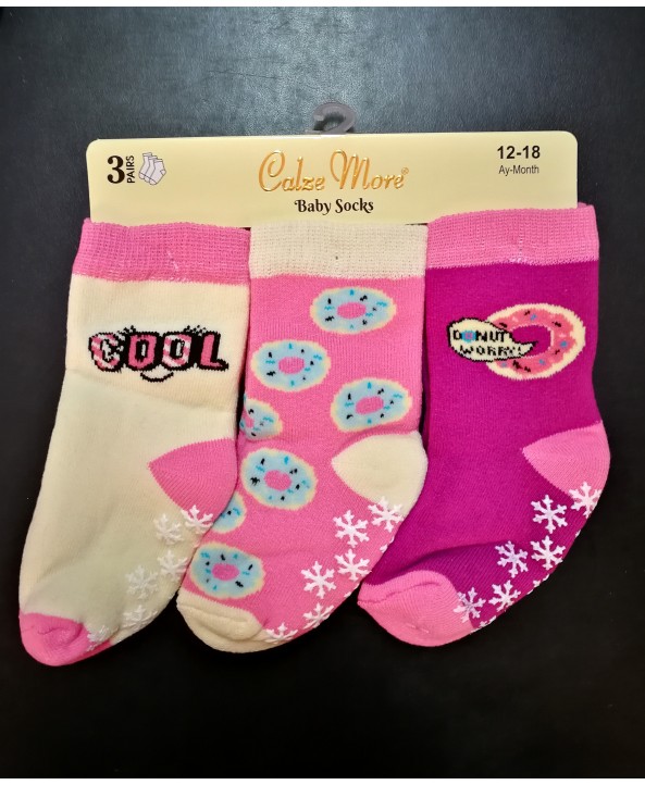 Детски термо чорапи с понички Calze more 3 чифта